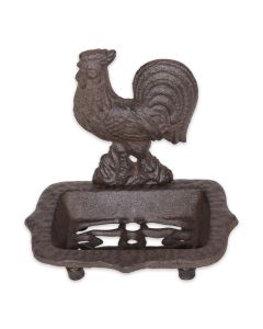 ROOSTER CAST IRON SOAP DISH
